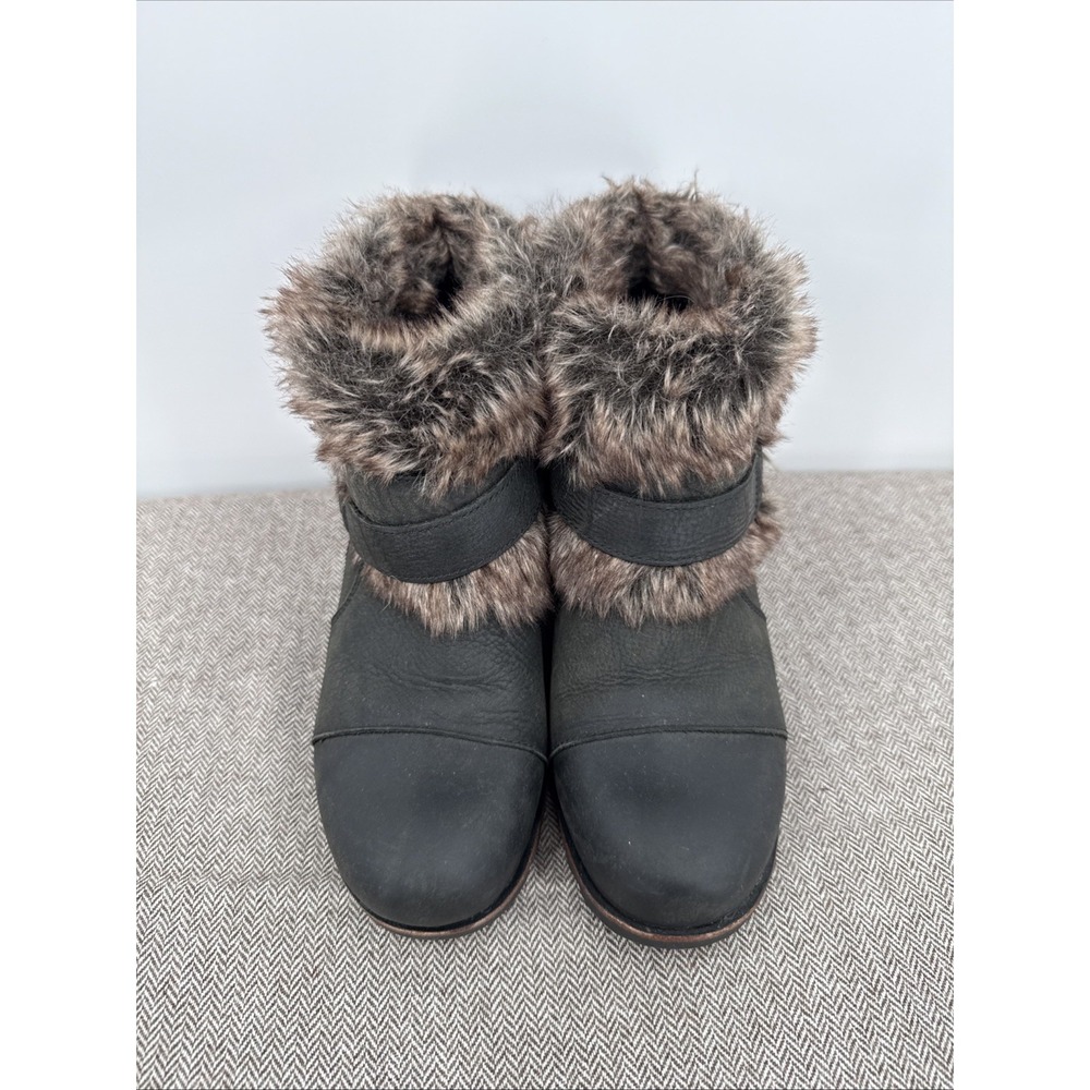 Sorel Womens Joan Of Arctic Boot Brown Leather Wedge Bootie Size 9 Apres-Ski - Picture 2 of 8